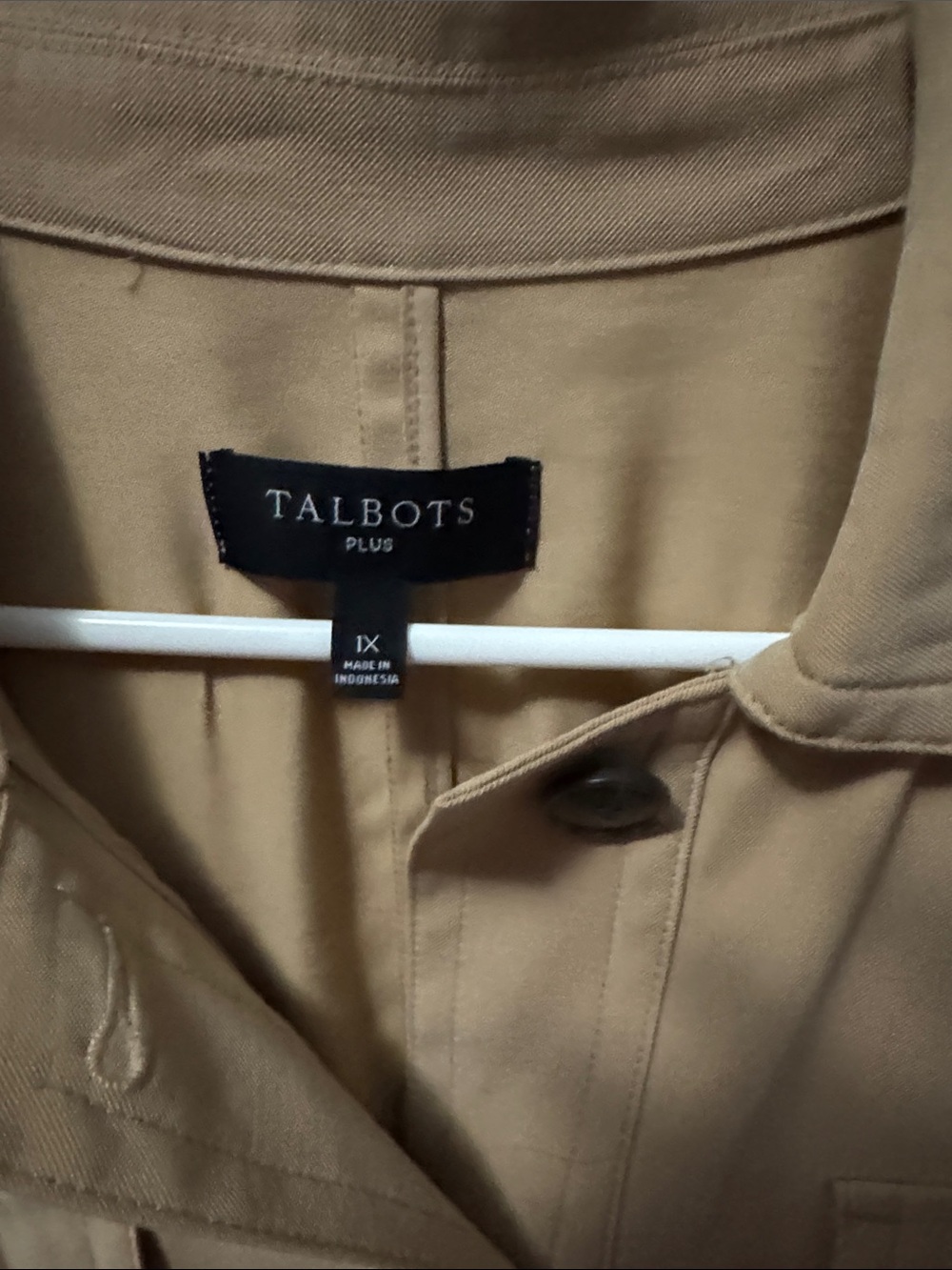 Talbots Tan Utility Jacket with Drawstring Waist Worn Once - Picture 2 of 3